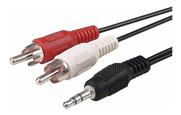 Cable Audio Mini Plug 3.5 Stereo A 2 Rca 1.8 Mts Auxiliar 0