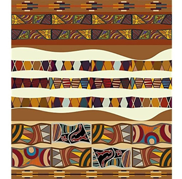 Juego De Funda De Edredón Tribal Ambesonne, Folk Tradicional 1
