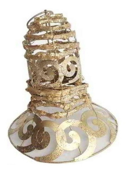 Campana Ratán Rústica, 15cm Decoración De Navidad 0