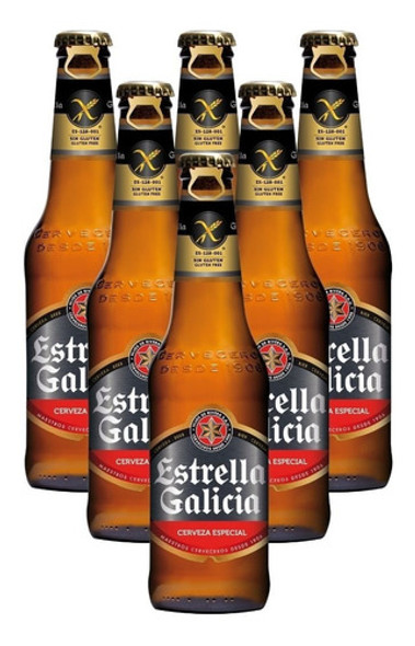 Cerveza Estrella De Galicia Sin Gluten 330 Ml X 6 Uni 0