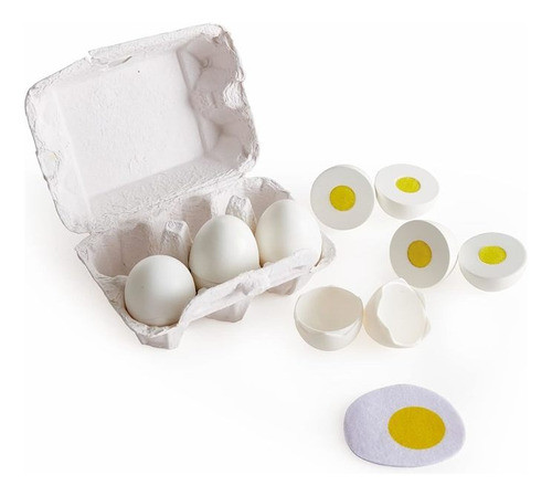 Set Juego 6 Huevos De Madera Eurekakids- Mvd Kids 0