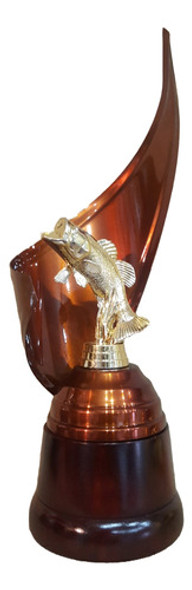 Trofeo Metálico Alegoría Base Madera Pesca Surubí 32cm 0 Trofeo Metálico Alegoría Base Madera Pesca Surubí 32cm 0