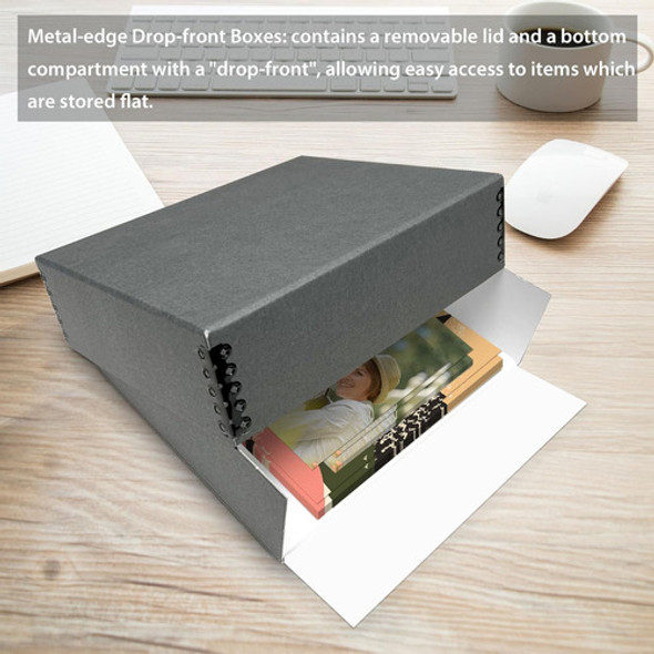 Caja De Almacenamiento Acid-free 23x30 Cm, Borde Metálico Gr 1