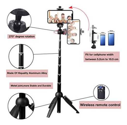 Selfie Stick Aleación Aluminio 40ø+obturador Remoto 1