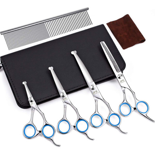 Kit De Aseo Para Mascotas, Tijeras Acero Inoxidable, 5 En 1 0