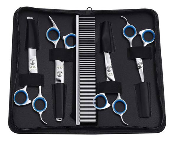 Kit De Aseo Para Mascotas, Tijeras Acero Inoxidable, 5 En 1 1