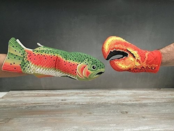 Boston Warehouse Lobster Claw Oven Mitt Algodon Acolchado D 1