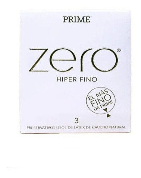 Preservativos Prime Zero Hiper Fino 6 Cajitas X 3 Unidades 0