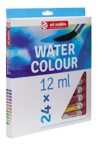 Caja 24 Acuarelas Talens Pomo Metalico 12ml Art Creation 0