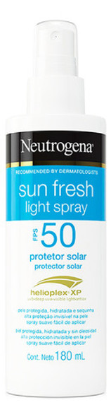 Neutrogena Sun Fresh Light Spray Protector Solar Fps 50 X180 0 Neutrogena Sun Fresh Light Spray Protector Solar Fps 50 X180 0