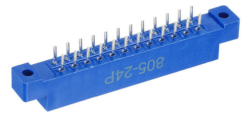 Meccanixity Conector De Borde De Tarjeta, Enchufe Azul De 24 0