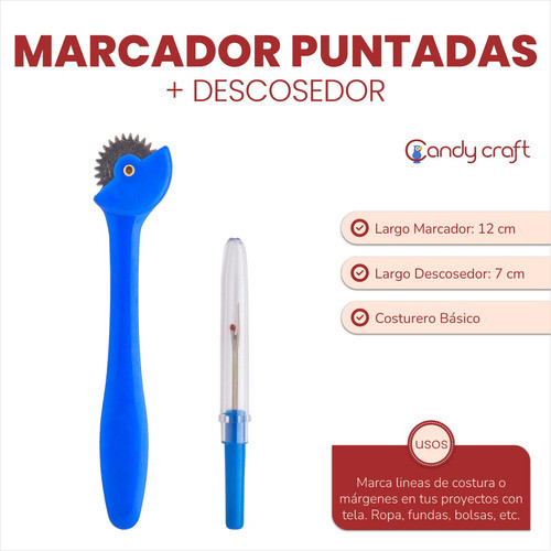 Rueda Marcador De Puntadas + Descosedor Costura Confección 1