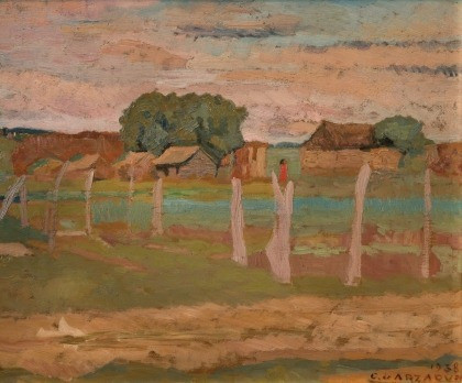 Carmelo De Arzadun - Alambrado - 1938 - Lámina 45x30 Cm. 1