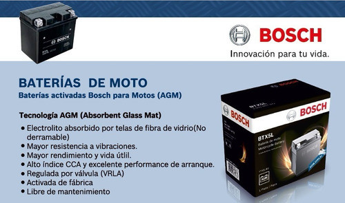 Bateria Bosch Ytx12 Ytx12bs Gel V Strom 650 Hyosung Y Mas 1