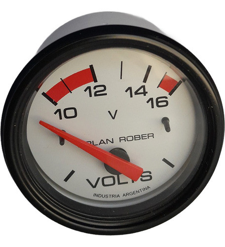 Reloj Voltímetro Orlan Rober 424 12v Línea Blanca 10-16v 0