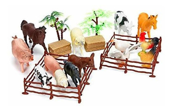 Juguetes De Figuras De Animales De Granja De Bolmaz, 26 Piez 1