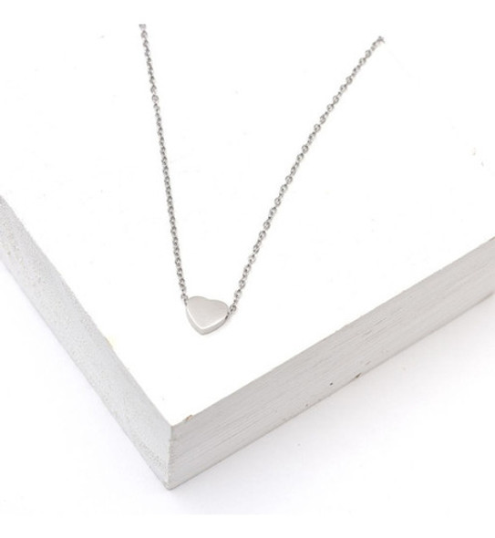 Collar Acero Quirúrgico Con Corazón Super Delicado En Ca 0