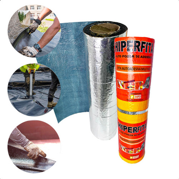 Rolo De Fita Veda Tudo Manta Asfáltica 45 Cm X 10m 0