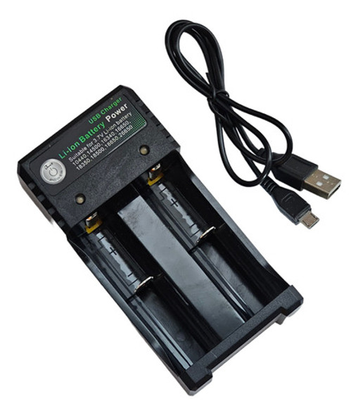 Cargador Usb Dual Pilas Baterias Litio 18650 14500  Led Full 0
