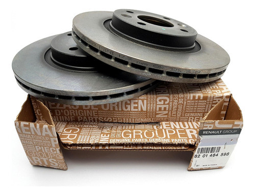 Kit X 2 Disco Freno Ventilado Renault Sandero 2 De 259mm 0