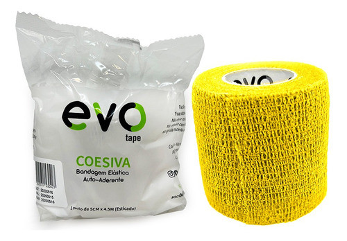 Bandagem Evo Tape Coesiva 5cm - Amarela 0