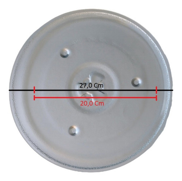 Prato Micro-ondas Bms18 Bms25 27,0 Cm Eixo Trevo Compatível 0