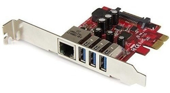 Startechcom 3 Puertos Pci Express Usb 30 Card Mas Gigabit Et 0
