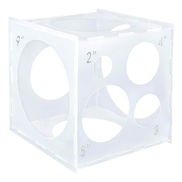 Cubo Plástico Caja Medidora De Globos Calibrador Plegable 0