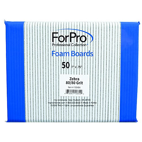 Tablero De Espuma Forpro Zebra, Grano 80/80, Lima De Uñas De 0