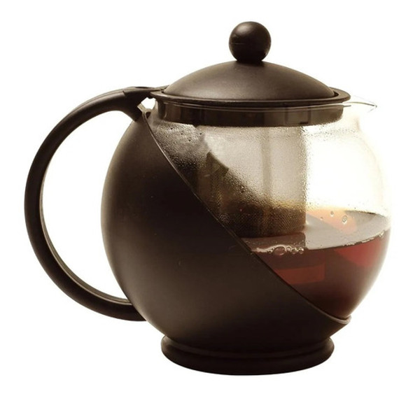 Tetera C/ Infusor Acero Inox Vidrio Té Hebras 1250ml Palermo 0