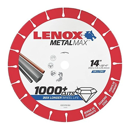 Herramientas Lenox 1972929 Metalmax Borde De Diamante Corte 0