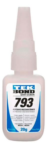 Cola Instantânea Tek Bond 793 Super Bonder Qualidade 20gr. 0