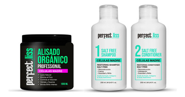 Kit Alisado Orgánico Perfect Liss + Shampoo + Acondicionador 0 Kit Alisado Orgánico Perfect Liss + Shampoo + Acondicionador 0