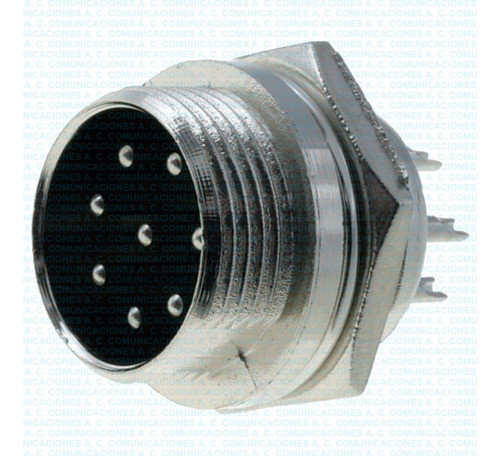 Conector Macho 8 Pines Metálico Chasis Fact. Env. Grat. 0