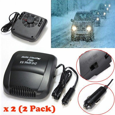 2 X Dc12v Coche Carro Auto Calentador Ventilador Fresco Cali 0