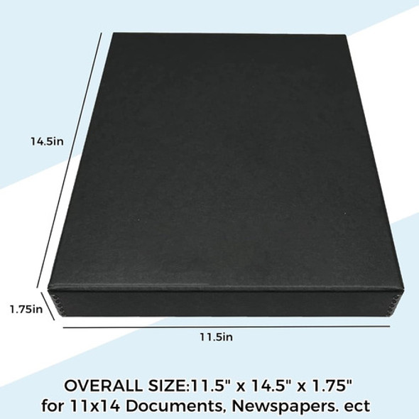 Caja Archivo Clamshell Negro 28x35 Cm Para Documentos 1