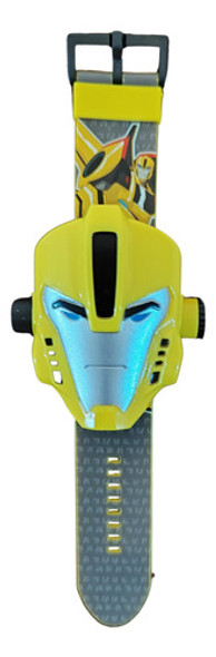 Reloj Pulsera Juguete Transformer Amarillo Proyecta Imágenes 0