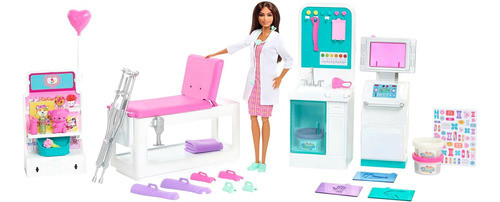 Clínica De Yeso Rápido Con Muñeca Médico Y Accesorios 0