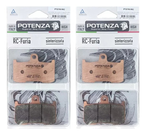 Kit Pastilha Freio Dianteiro Z800 Z900 Potenza Sinterizada 0