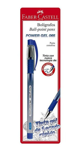 Boligrafo Power Gel Azul 065 Faber Castell - Mosca 0