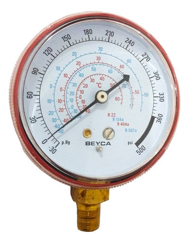 Manómetro Beyca Mm67-94 500 Psi Para Refrigeración(67mm) 0