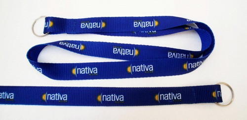 Cintas Llavero Logo Full Print Doble Faz Argolla Pack 100u 0