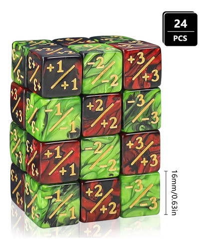 Contador De 24 Piezas Para Magic The Gathering Con Glitter 1