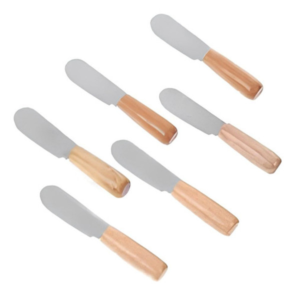 Kit Espátula Inox Patê / Manteiga Cabo Madeira 0 Kit Espátula Inox Patê / Manteiga Cabo Madeira 0