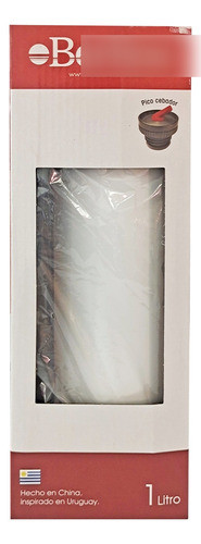 Termo 1l Media Asa Color Blanco, Pico Cebador, Base Antidesl 0