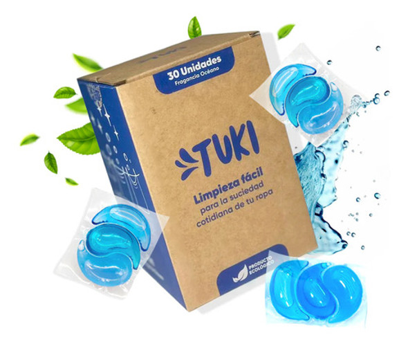 Tuki Capsulas Ecológicas Para Lavado De Ropa Aroma Océano 0 Tuki Capsulas Ecológicas Para Lavado De Ropa Aroma Océano 0