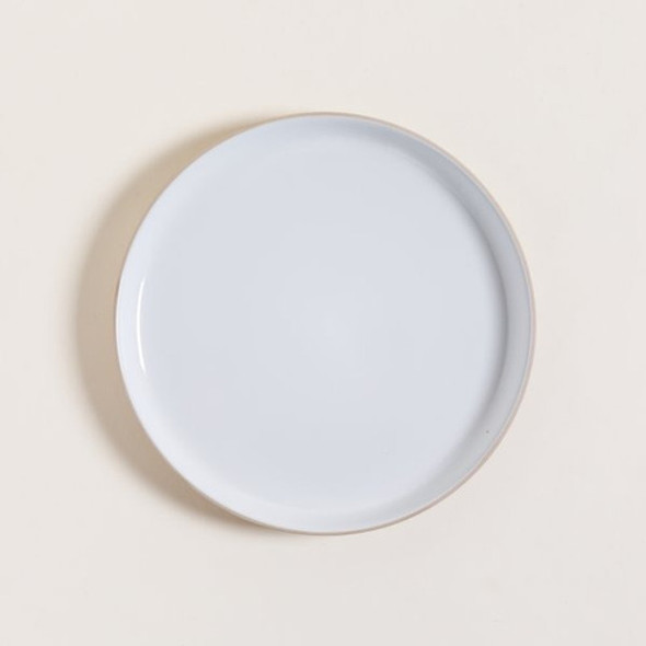 Plato Playo Ceramica Toscana 26cm Esmaltado Blanco Diseño 0