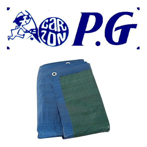 Lona Tipo Carretiero De Pvc Impermeable 3mt X 4mt Verde/azul 0