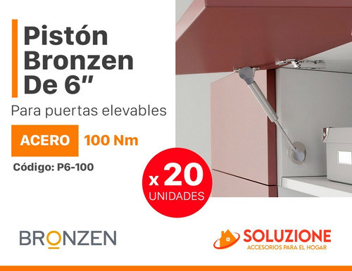 Pistón A Gas Mini Elevador Puerta 100 Newton X 20 Unidades 1