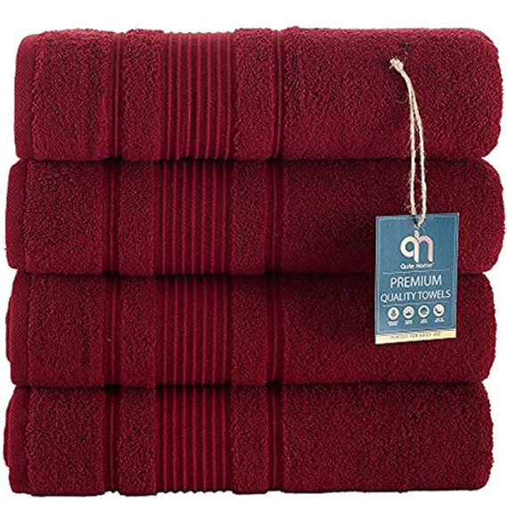 Qute Home Juego De Toallas De Baño De 4 Piezas, 100% Algodón 0 Qute Home Juego De Toallas De Baño De 4 Piezas, 100% Algodón 0
